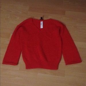NWT Red J Crew knit sweater v-neck small top